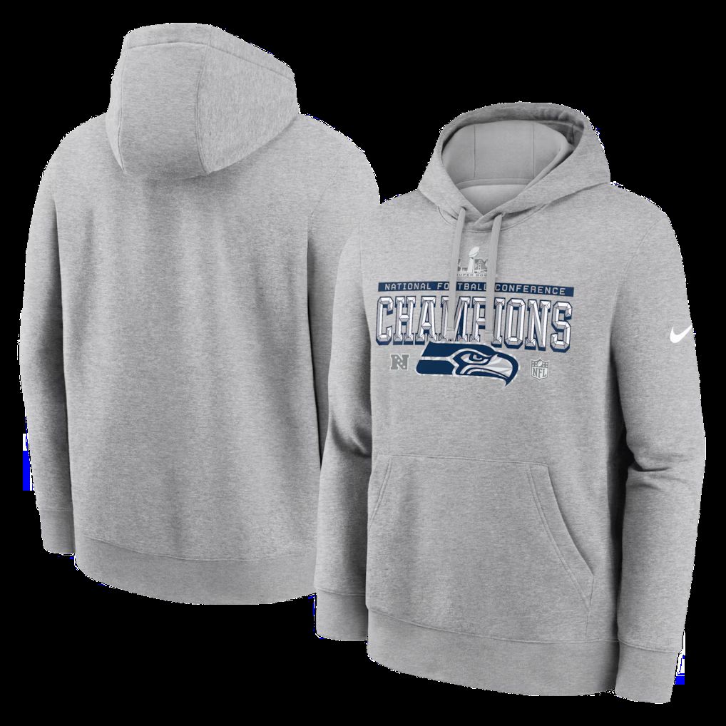 Men 2026 NFL Seattle Seahawks hoodie grey 0017
